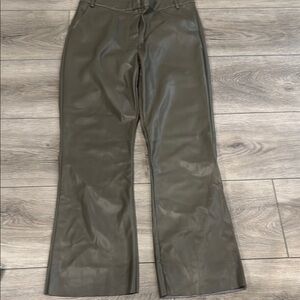 Olive Green pleather  Jeans